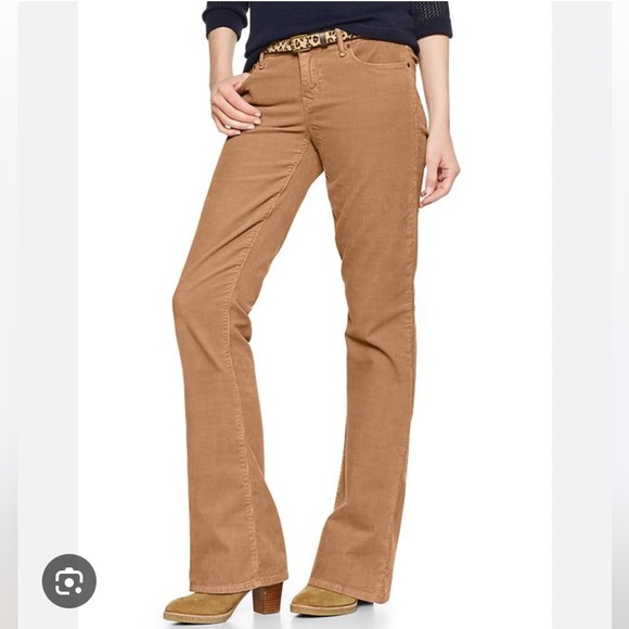 GAP corduroy tan perfect boot cut pants 29 short - Picture 1 of 7